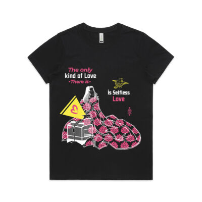 Womens Organic Maple T Love (red/ dark) Thumbnail